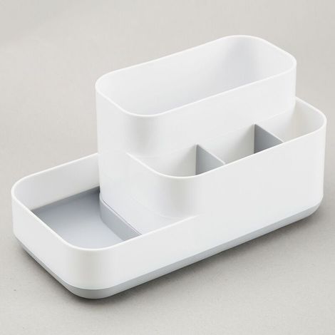 Organiseur de bureau en bois, boîte à crayons, boîte de rangement avec séparateur flexible, maquillage et produits de soins de la peau, boîte de rangement pour stylos, ciseaux, téléphone portable, lun (1/5)