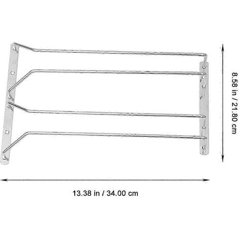 Porte-verres à vin en acier inoxydable argenté, support de rangement pour verres à vin rouge, 1 pièce (1/5)