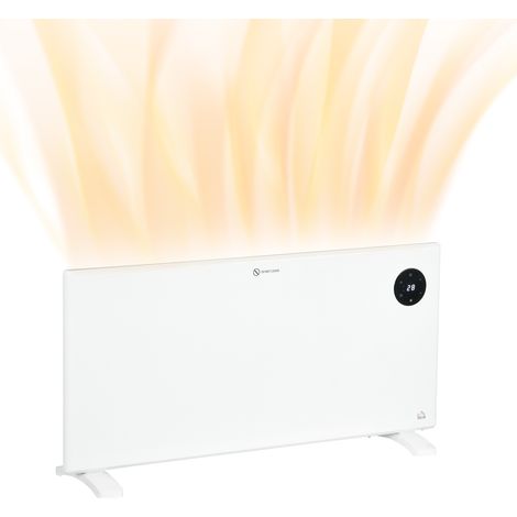 2000W Electric Convector Heater, Quiet Space Heater with LED Display, White (1/5)