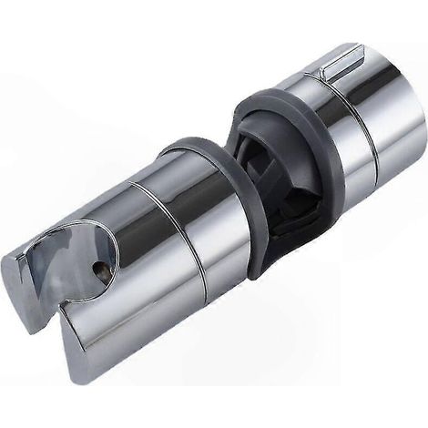 Support de pommeau de douche réglable en ABS chromé pour diamètre 18-25 mm, support de douchette remplaçable (gris) (1/5)