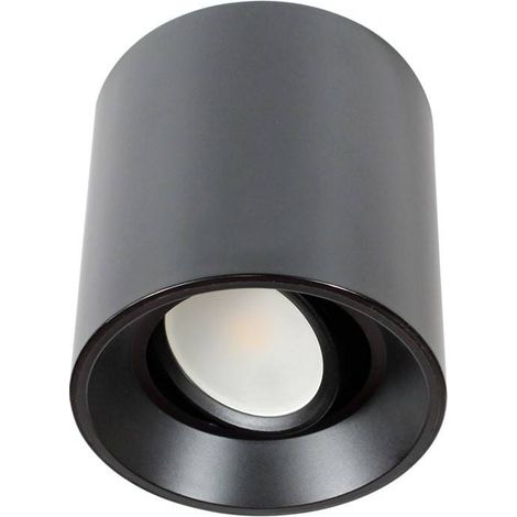 Aplique De Techo Policarbonato Orientable - GU10 - Negro