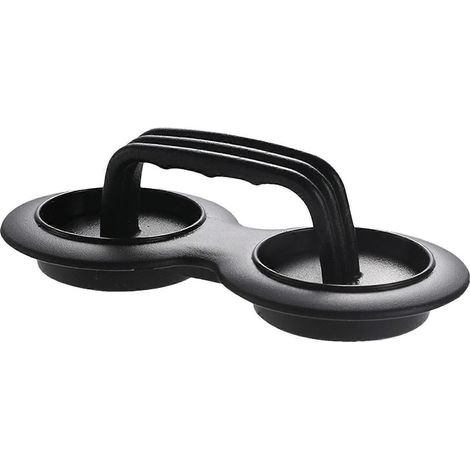 Appareil à hamburgers avec double moule antiadhésif, adapté au gril, compatible lave-vaisselle, noir. (1/5)