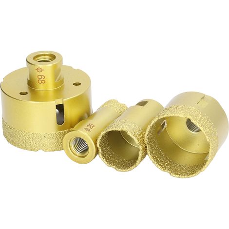 Diamantkernbohrer-Set 25, 35, 50, 68 mm M14, Lötbohrer für Glas, Keramik, Granit, professionelles Bohren (1/5)
