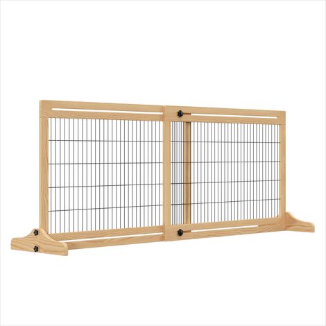 Chatière Barrière de sécurité pour chien en pin extensible (1/5)