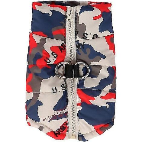 Vêtements d'hiver chauds et imperméables pour chiens, tailles S à 7XL : gilet rembourré avec fermeture éclair, pour chiens de petite, moyenne et grande taille. (1/5)
