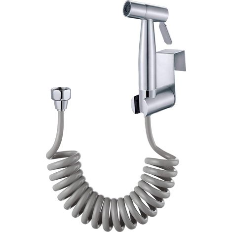 Pulvérisateur de Bidet à Main – avec Crochet de Réservoir d'eau et Tuyau de Douche Flexible Télescopique en ABS de 59" pour Plomberie, Toilettes, Bidet Pistolet de Pulvérisation de Salle de Bain (1/5)