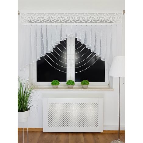 Panel decorativo para ventana, blanco, 200 cm. (1/5)