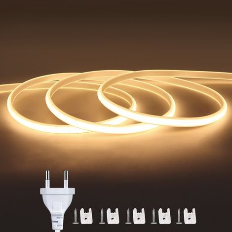 20m x 40m COB LED strip, 288 LEDs/m, EU 220V, CRI RA90, high brightness, ideal for outdoor lighting (gardens, bedrooms, kitchens), warm white. (1/5)