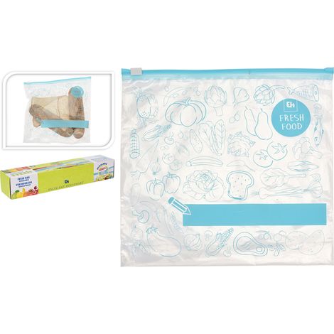 EXCELLENT bolsas cierre zip 1 litro caja 15 , Caja 15 bolsas cremallera 1 litroBolsas para mantener fresca la comida-15 piezas por paquete Capacidad 1 litroResellable c