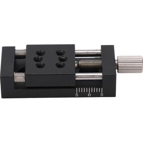 Platine linéaire à axe X avec réglage fin manuel par rotation, plateforme, table coulissante, alliage d'aluminium SP20A10 (1/4)