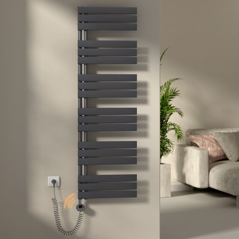 S'Afielina – Sèche-serviette électrique 1000W – Panneau plat 159.9x50 cm – Thermostat à commande électrique – Couleur anthracite - 1000Watts
