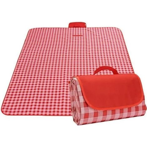 200x200cm Couverture Tapis de Pique-Nique, Imperméable Pliable Couverture composée avec Poignée, Tapis de Jeux pour Camping Jardin (1/4)