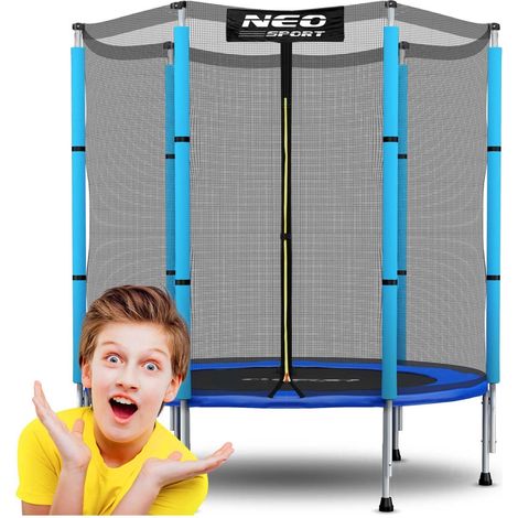 Kindertrampolin fur den garten 140 cm 45 ft neo sport (1/5)