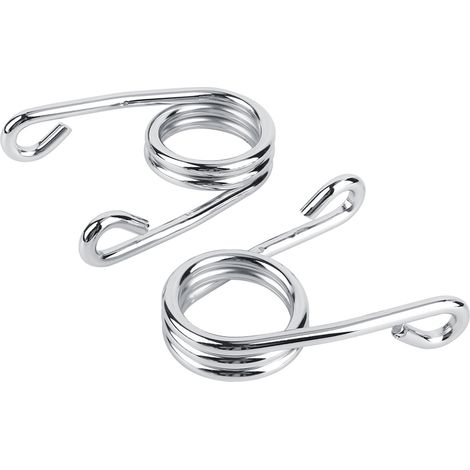 Ressorts de selle solo chromés 3,5" pour moto chopper bobber, paire de ressorts de suspension personnalisés, finition or ou argent, fixation universelle (1/5)