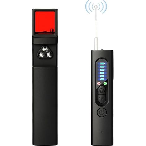 4-in-1-Detektor für versteckte Kameras – Mikro-Spionage-Detektor, kabelloser HF-Detektor, GPS-Tracker, Anti-Spionage, 5 Empfindlichkeitsstufen für Büro, Hotel, Zuhause, Sicherheitsalarm
