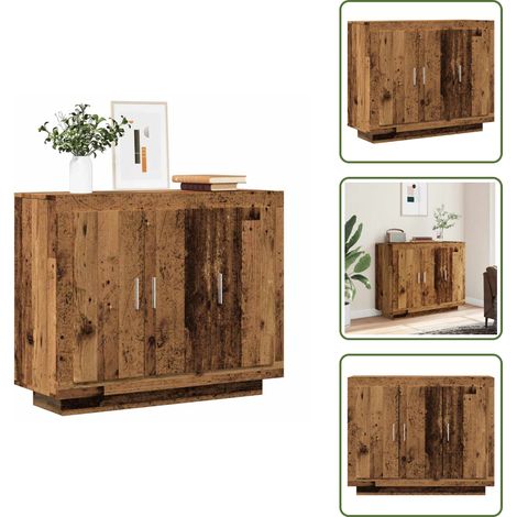 Sideboard Altholz-Optik 92x35x75 cm Holzwerkstoff - Sideboard - Sideboards - Buffetschrank - Schrank (1/5)