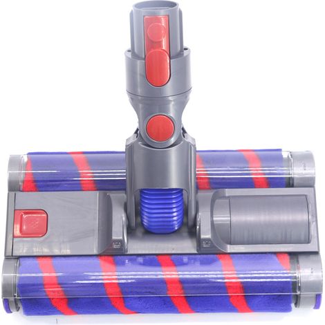 Brosse avec double rouleau compatible avec Dyson v6 v7 v8 v10 v11 buse de sol brosse électrique mobile à 360° conçue pour les sols durs (1/5)