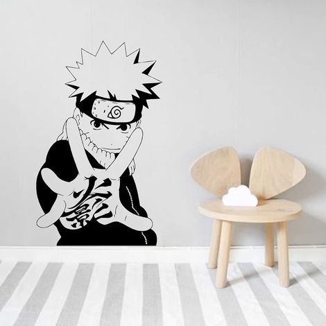 Ahlsen – Stickers muraux Naruto japonais en vinyle non toxique – 40x54 cm – Décoration intérieure anime imperméable – Encres écologiques (1/5)