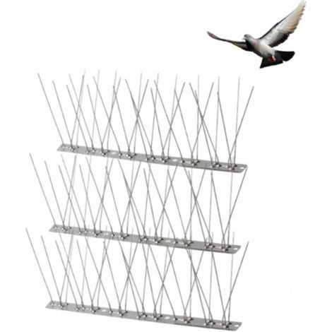 (3 Stück) 1 Meter lange Edelstahl-Taubenabwehrspitzen zum Verscheuchen von Krähen, Spatzen, Katzen und anderen Tieren (1/5)