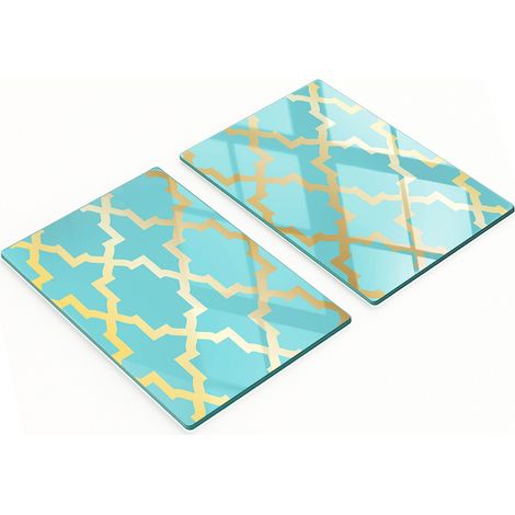 Pannelli decorativi multifunzionali in vetro temperato con motivo arabo, 2x40x52 cm (1/5)