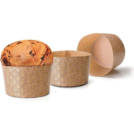 ibili 5er-Set Panettone-Förmchen Braun 14 cm