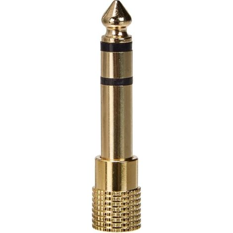 Adaptateur stéréo prise femelle 6,3 mm vers prise 3,5 mm, plaqué or