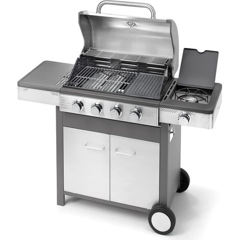 Gasgrill Indianapolis 5/B mit 4 Edelstahlbrennern und Seitenbrenner, 133 x 58 x 115,5 cm