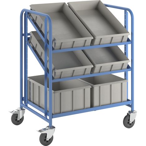 eurokraft pro, Chariot à tablettes pour bacs normes Europe, (1/5)