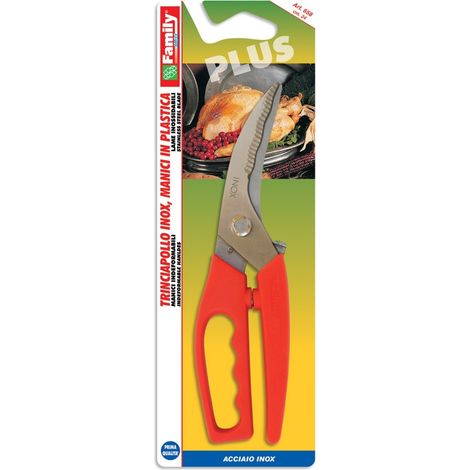 Trinciapollo inox Family Plus 24 cm mit roten Kunststoffgriffen