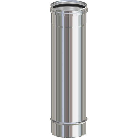 Tubo acciaio inox AISI 304 8x h 50 cm per stufa stufe a pellet canna fumaria fornito senza guarnizione