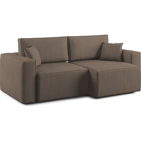 Morfeo Sofa mit ausziehbaren Sitzen aus weichem wasserfestem Stoff T02 180 cm braun