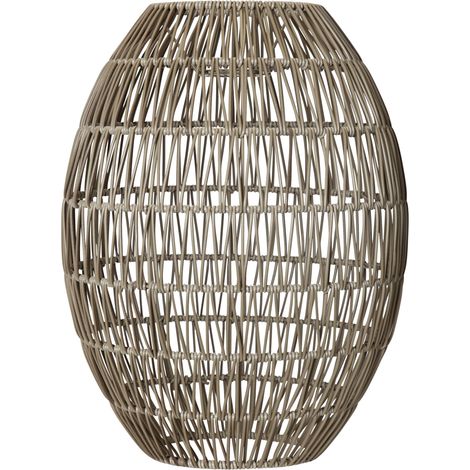Outdoor Lampenschirm ,Linde' in Rattan-Optik, natur, 40cm (1/5)