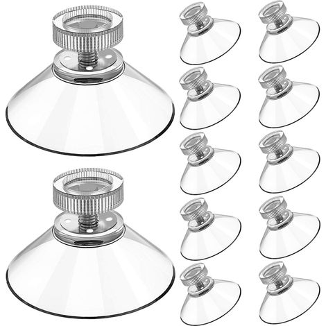 Ventouse - PVC Transparente - Pour Disque De Stationnement Électronique - Fixation Sur Vitre Automobile - Lot De 12