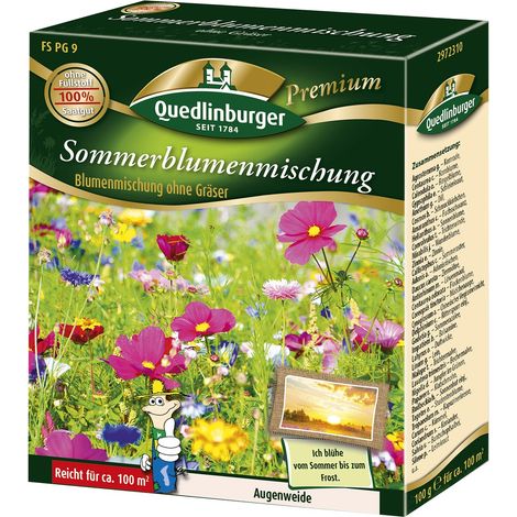 Quedlinburger FS Sommerblumenmischung ohne Gräser - Blumensamen (1/2)