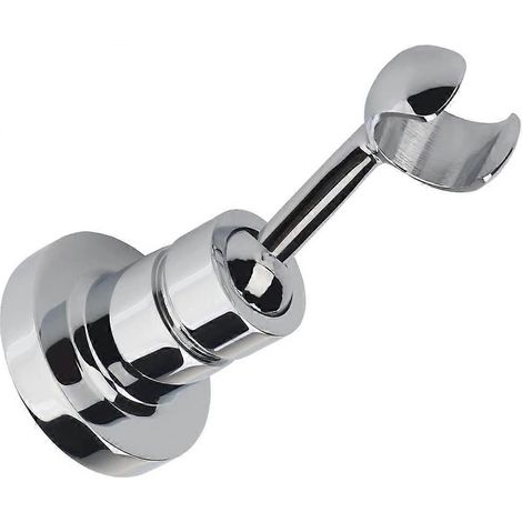 Support de pommeau de douche mural en cuivre chromé, réglable à 360°, compatible avec pommeau de douche à main et flexible de douche standard. (1/5)