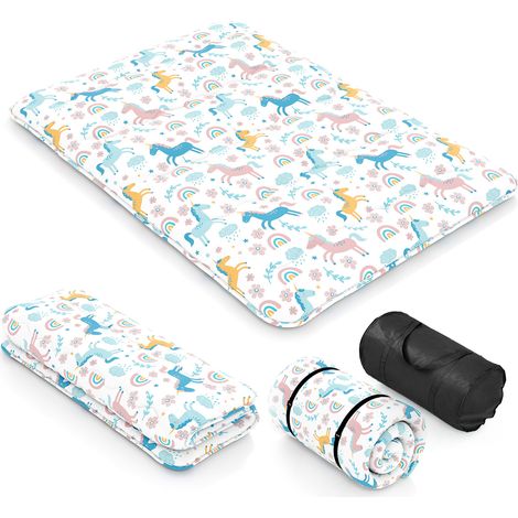 COSTWAY King Size Japanese Floor Mattress Futon Mattress 190x135x10cm-Colorful