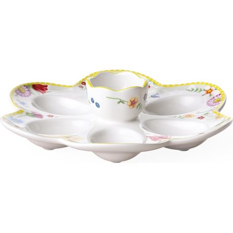 Villeroy & Boch - Spring Awakening Piatto Speciale Giallo,Verde, Adatto per Microonde, Piatto Uova, Pasqua, Porcellana Premium (1/2)