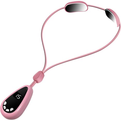Masajeador de cuello y hombros, 6 modos, 15 niveles de intensidad, 3 temperaturas, pantalla digital, recargable. (1/5)