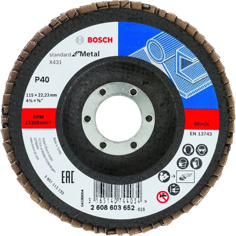 Disco láminas X431 Standard for Metal 115 mm 2223 mm 40  BOSCH 2608603652 (1/7)