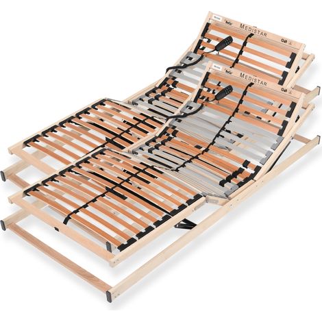 Lattenrost 180x200 cm elektrisch verstellbares Kopf & Fußteil fertig montiert 28 Latten 5 Zonen