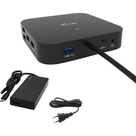 i-tec USB-C HDMI DP Docking Station with Power Delivery 65W + Universal Charger 77 W (1/4)