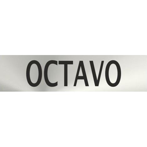 Informativa Octavo Acero Inoxidable Adhesivo de 0'8mm 50 x 200 mm (1/2)