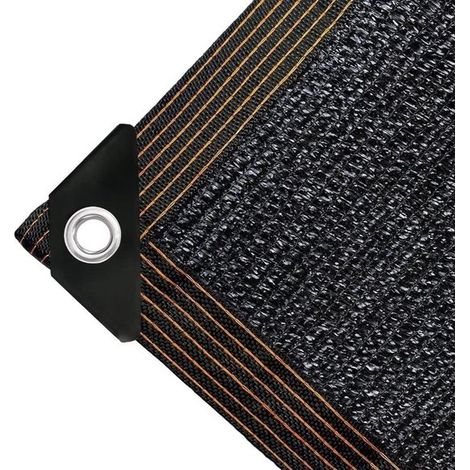 Malla de sombreo negra de 3 x 3 m - Malla de sombreo para jardín con ojales - 70% de sombra - Resistente a los rayos UV - Protección para plantas - Invernadero, cobertizo, caseta de perro (1/5)