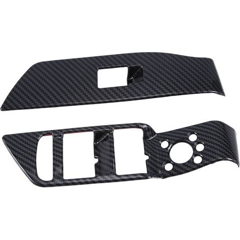 1 set. Color: Carbon fiber look. Material: Plastic. Cover for window regulator switch and control panel.