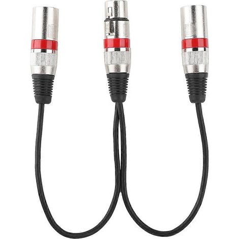 Adaptateur répartiteur audio XLR femelle vers double mâle de 30 cm (1/5)