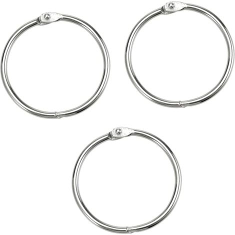 100pièces Anneaux De Connexion à Ouverture Facile pour Mobiles Cercles De Reliure Métal Intérieur Extérieur (1/5)