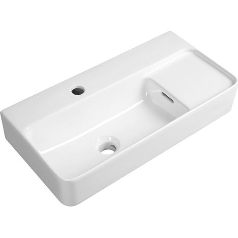 Vasque en céramique ISTIA, 60x31cm, blanc (1/4)