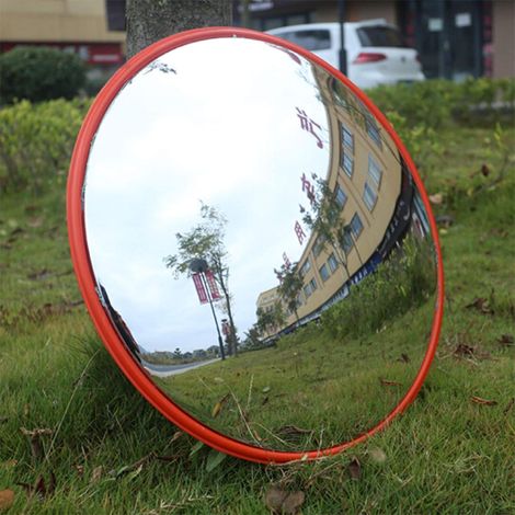 Wide Angle Curved Convex Traffic Mirror 130 Degrees 60cm For Road Safety And Shop Security