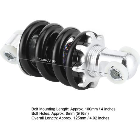 Par de amortiguadores traseros universales de 4 pulgadas para minimotos chinas de 2 tiempos de 47 cc y 49 cc. (1/5)