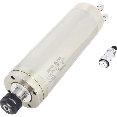 Motore mandrino CNC, potenza 2,2 kW, design con raffreddamento ad acqua, solo mandrino 220 V, kit 220 V (1/2)